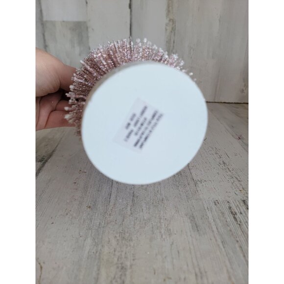Light pink snow bristle 16" tree Xmas Village home decor - Picture 6 of 6